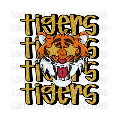 Tigers - Mascot PNG File - Digital Design