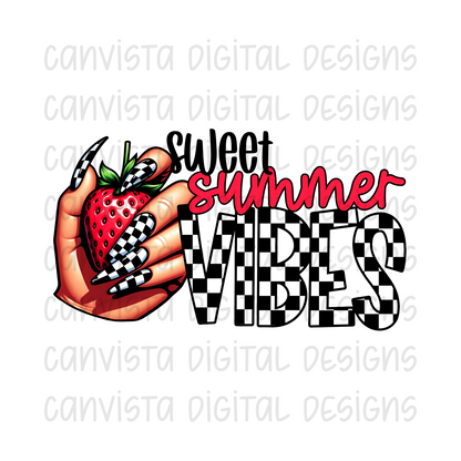 Sweet Summer Vibes PNG File - Digital Design