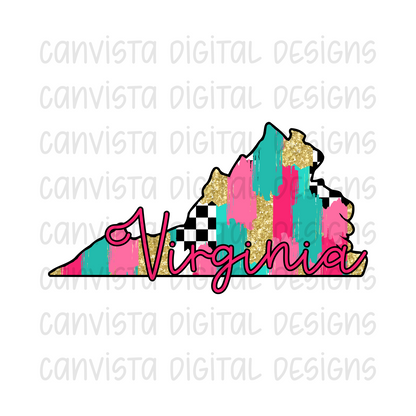 Checkered Virginia PNG File - Digital Design