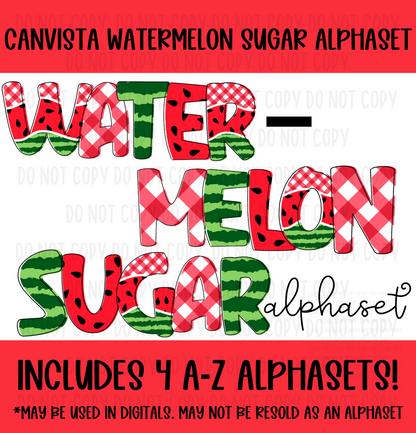 Watermelon Sugar Alphaset - Must Have Access to Google Drive