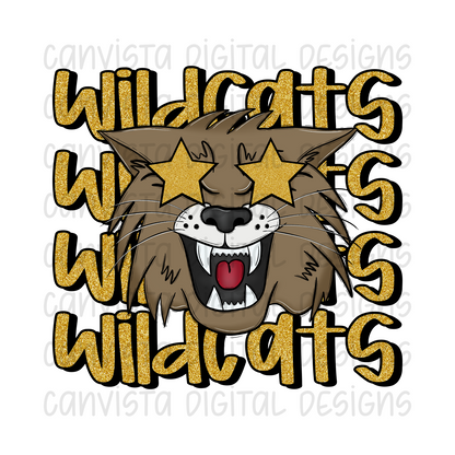 Wildcats - Mascot PNG File - Digital Design