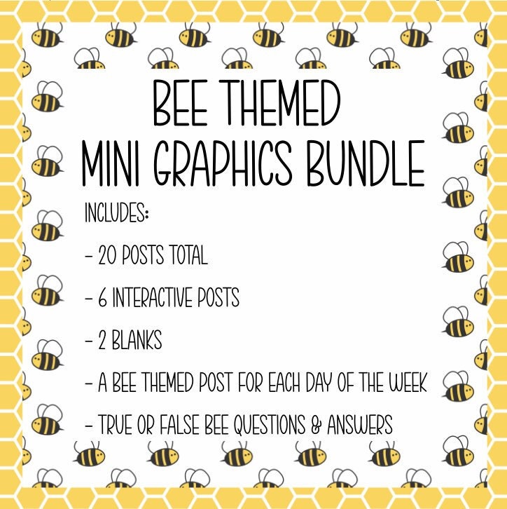 Bee Themed Mini Graphics Bundle