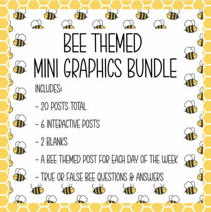 Bee Themed Mini Graphics Bundle
