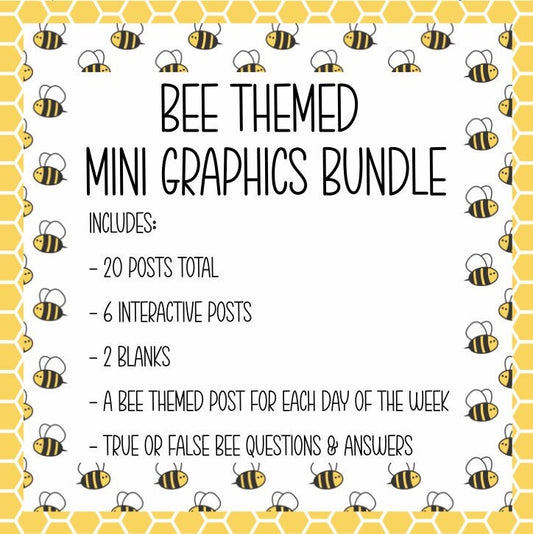 Bee Themed Mini Graphics Bundle