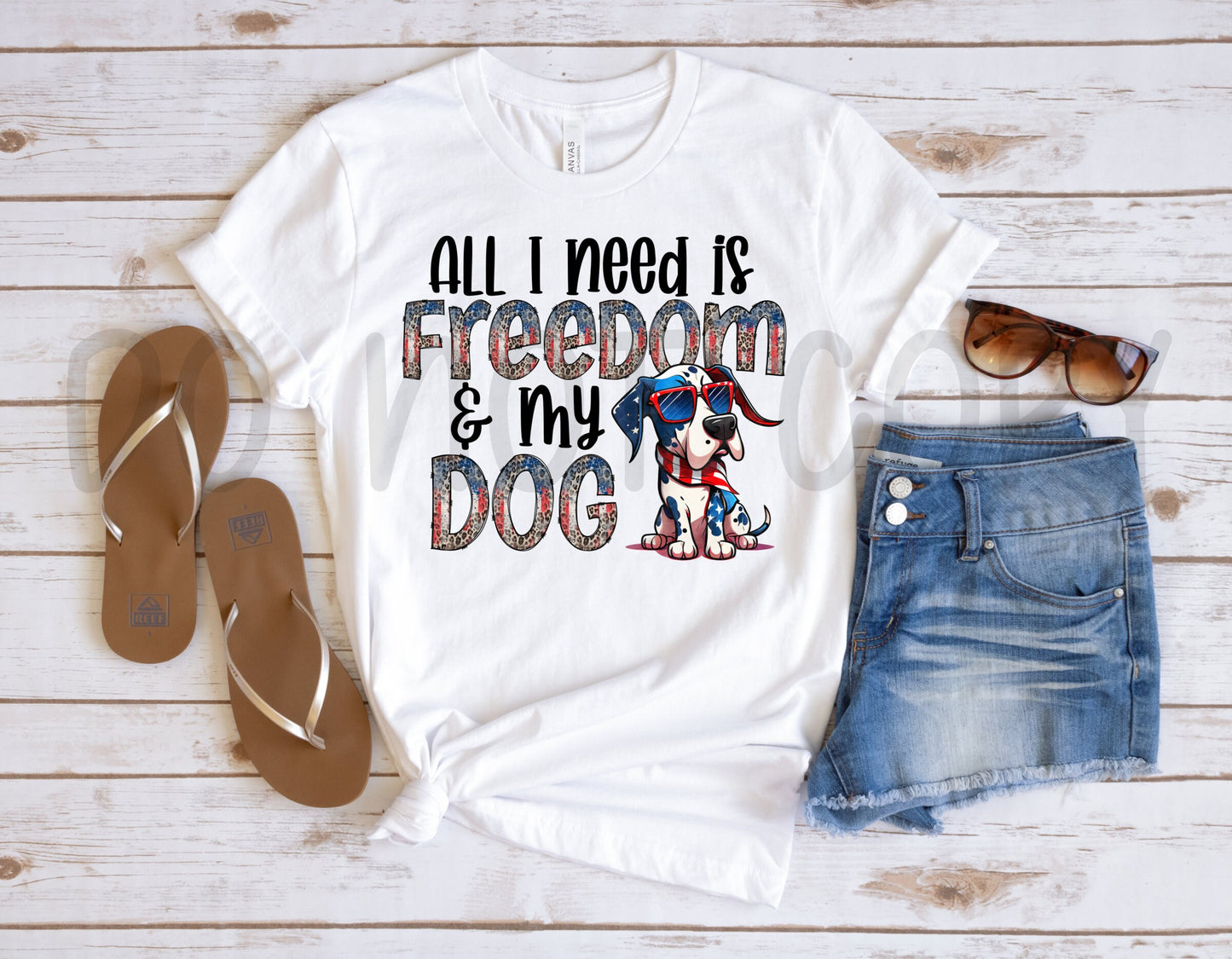 All I Need is Freedom & My Dog Great Dane PNG File-Digital Design