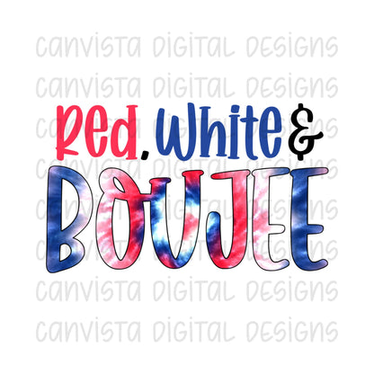 Red White & Boujee PNG File - Digital Design