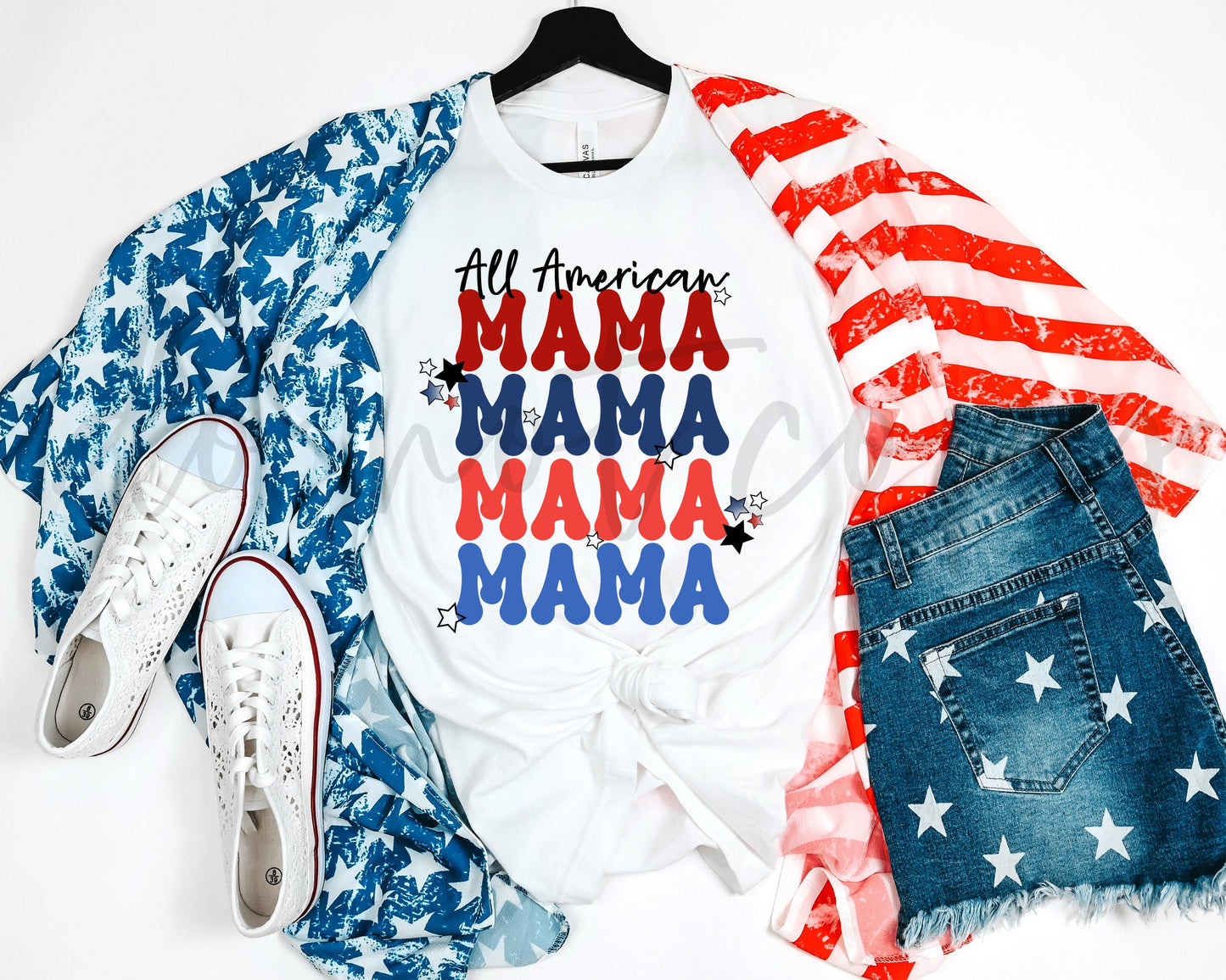 All Amercian Mama PNG File-Digital Design