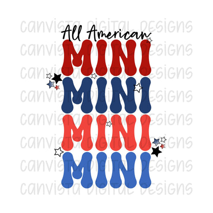 All Amercian Mini PNG File-Digital Design