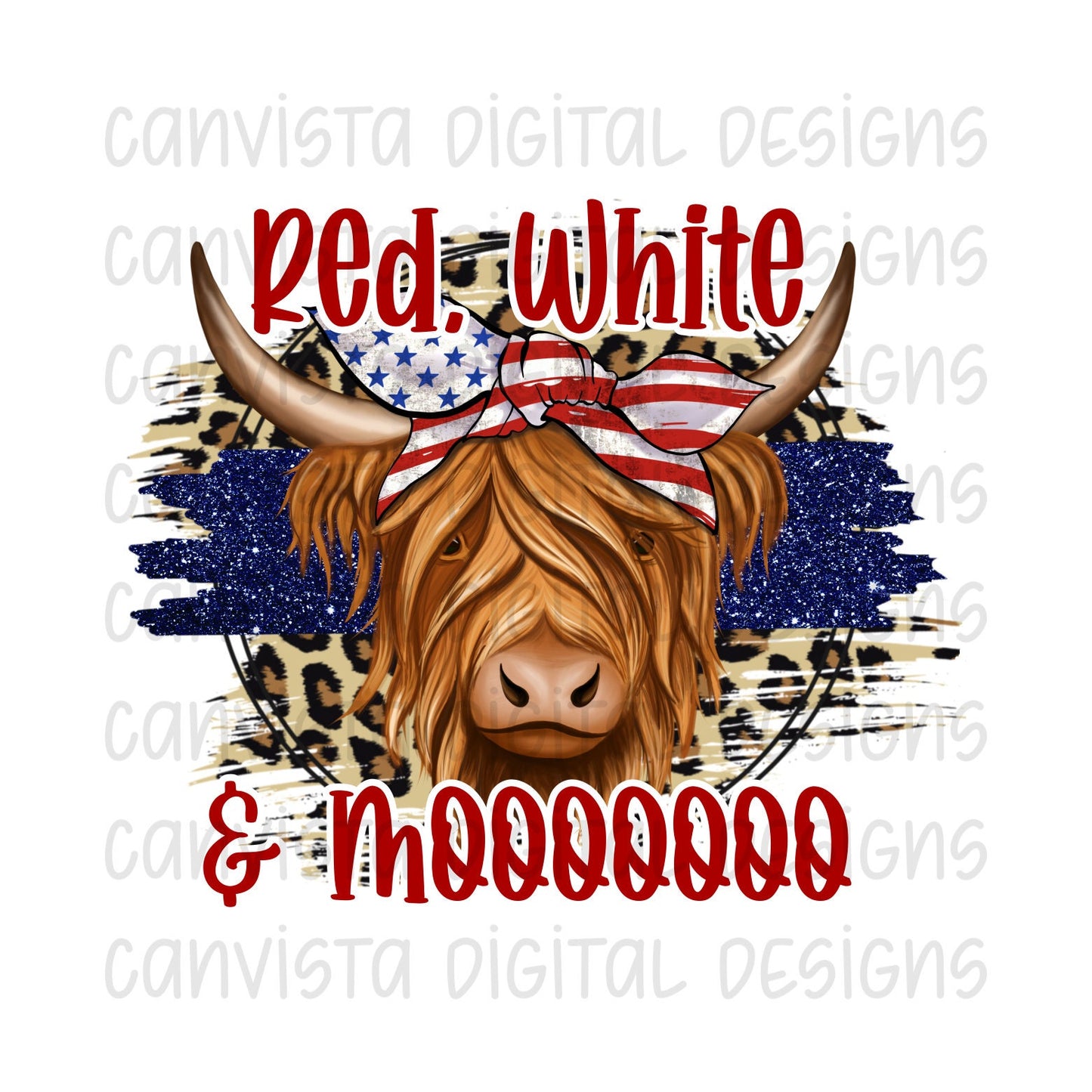 Red White & Mooooooo PNG File - Digital Design