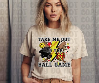 Take Me Out To The Ball Game. Softball PNG File - Digital Design