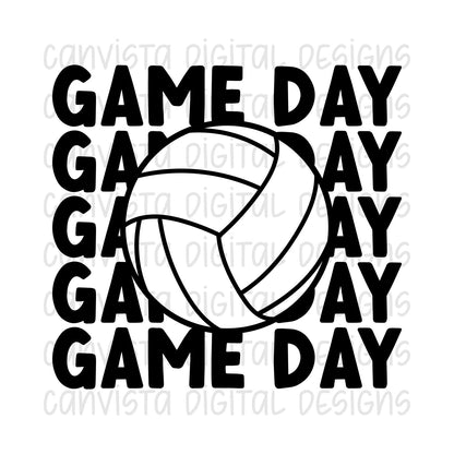 Game Day. Volleyball PNG File - Digital Design