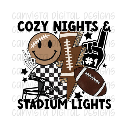 Cozy Nights & Stadium Lights Png File - Digital Design