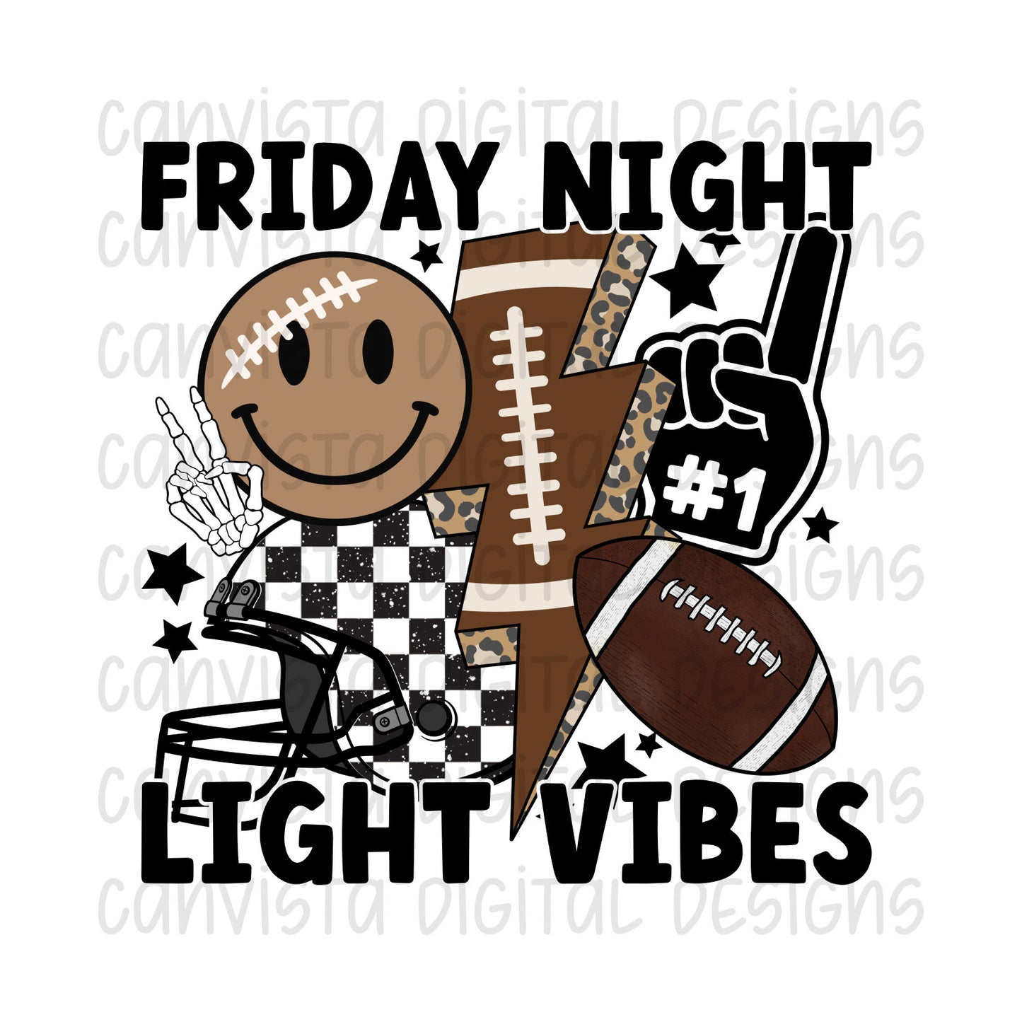 Friday Night Light Vibes PNG File - Digital Design