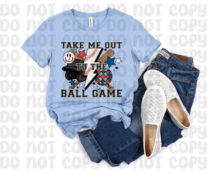 Take Me Out To The Ball Game. Baseball PNG File - Digital Design