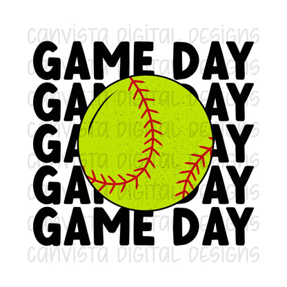 Game Day. Softball PNG File - Digital Design