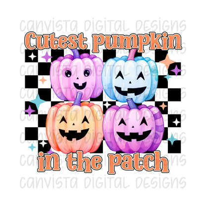 Cutest Pumpkin In The Patch PNG File - Digital Design