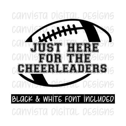 Just Here For The Cheerleaders PNG File - Digital Design