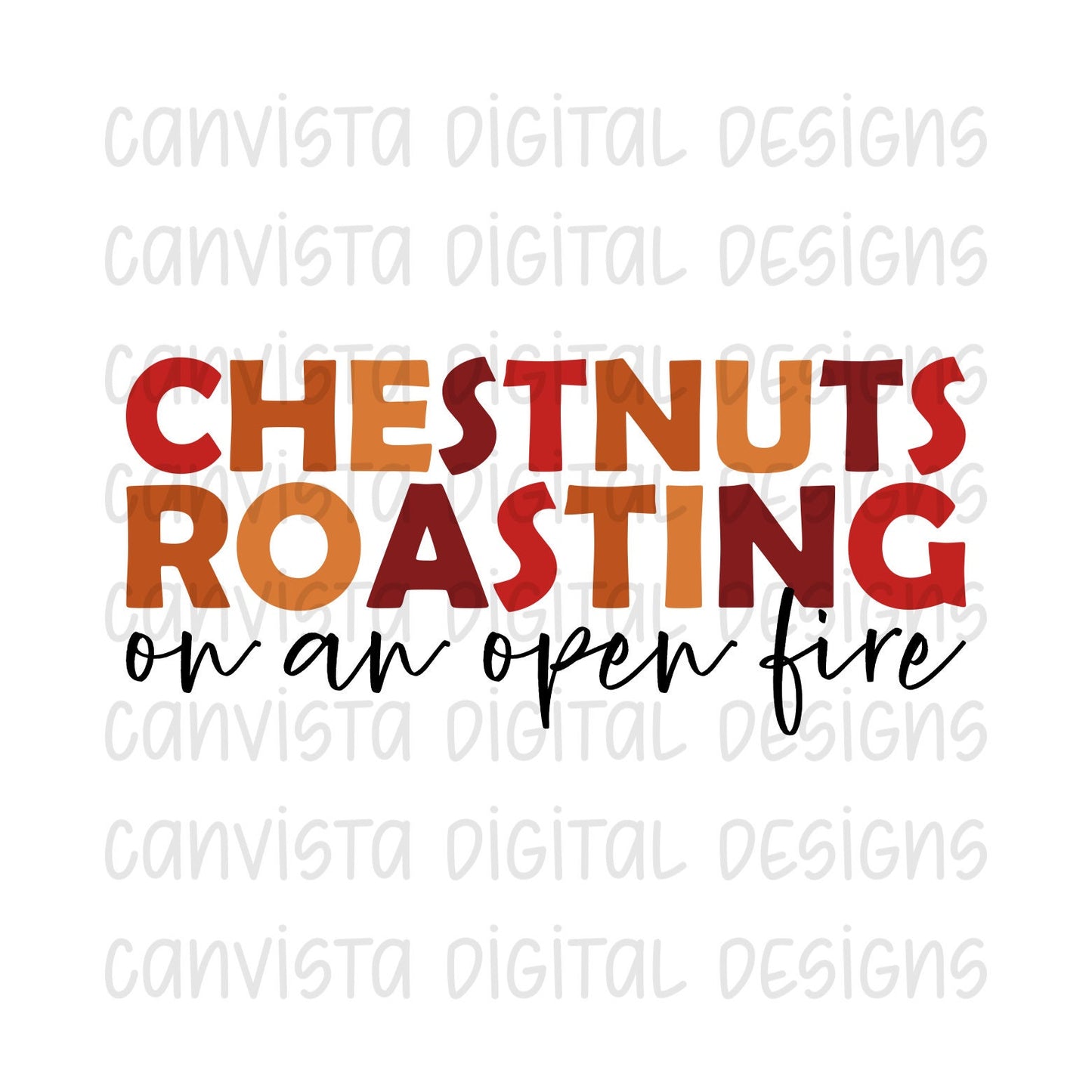 Chestnuts Roasting On An Open Fire PNG File - Digital Design