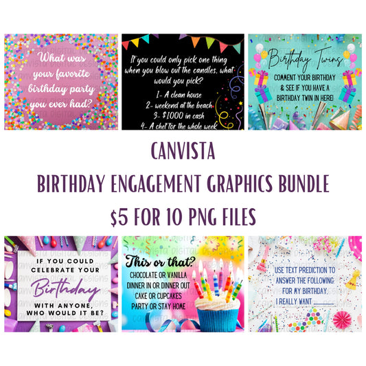 Birthday Themed Mini Graphics Bundle