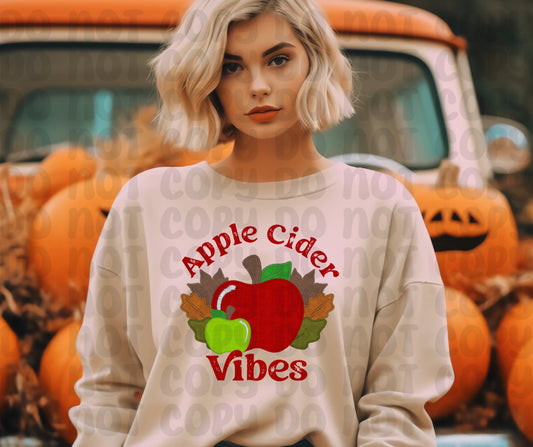 Apple Cider Vibes PNG File - Digital Design